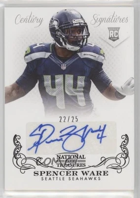 2013 National Treasures Signatures Century Black /25 Spencer Ware Rookie Auto RC - Image 1 of 2
