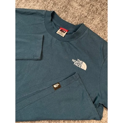 Camisa corta de manga larga The North Face para mujer, verde azulado, talla M/M Foto 1 de 4