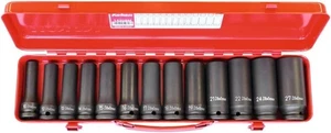 Koken 14208M 1/2 (12.7mm) SQ. Impact Deep Socket Set 13 10-27mm from Japan - Picture 1 of 2