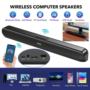 Bluetooth Soundbar Głośnik PC HiFi Stereo Subwoofer Musicbox do komputera stacjonarnego - Zdjęcie 1 z 14