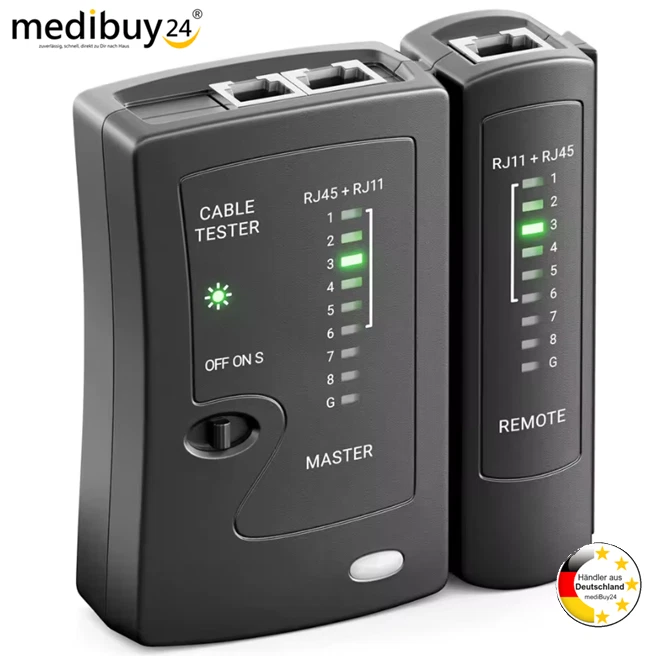 Network Tester RJ45/11/12 LAN Cable Tester Network Tester ISDN DSL CAT 5/6/7/a - Image 1 of 1