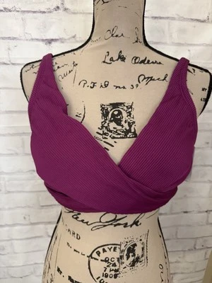 Apt 9 Talla Grande 12-14 Púrpura Texturizado Bikini Top Traje de Baño Resort Nuevo Con Etiqueta Foto 1 de 4