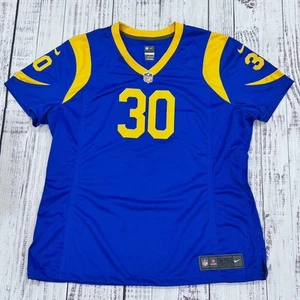 Nike Rams Todd Gurley II Jersey 2XL Blue Gold NFL On Field Mesh Stitched Y2K - Picture 1 of 9