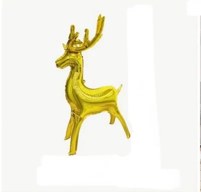 "Globo de reno de pie dorado decoración navideña decoración de fiesta de Navidad 33""" Foto 1 de 4