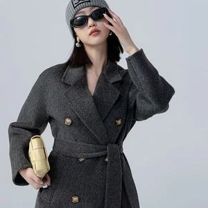 100% Camel Fleece Double-sided Coat Women's Wool Medium and Long Jacket 2025 New - Picture 1 of 28