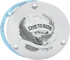 33-0010CA LIVE TO RIDE DERBY COVER CHROME 3-HOLE HARLEY FXEF 1340 FAT BOB 1985