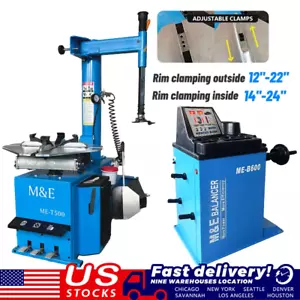 2.0 HP Tire Changer Machine 24 Inch and Wheel Balancer Garage Equipment - Picture 1 of 10