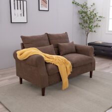 Panana 2 Seats Loveseat Couch Sofa Ottoman Upholstered Furniture for Small Space