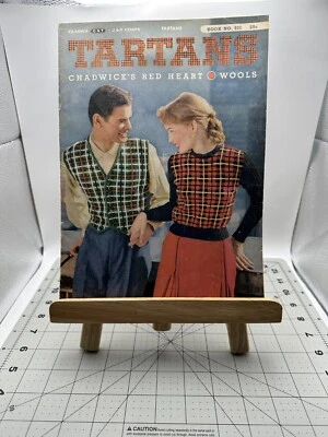 Folleto Chadwicks Corazón Rojo Hilo Lana Tartanes Tejido a Cuadros Patrones 1951 Foto 1 de 2