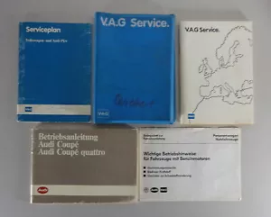Bordmappe + Betriebsanleitung Audi Coupé Typ 81 + Coupé Quattro Typ 85 von 1985 - Bild 1 von 4