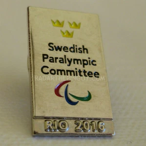 2016 Rio datiert Schwedisches Paralympisches Komitee Pin - Bild 1 von 1