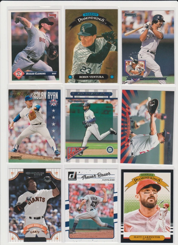 Misc Donruss Baseball NM you pick base stars RC rookie inserts Hall of Famers - Image 1 of 1
