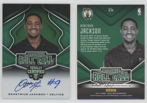 2016 Totally Certified Roll Call Green /5 Demetrius Jackson #28 Rookie Auto RC