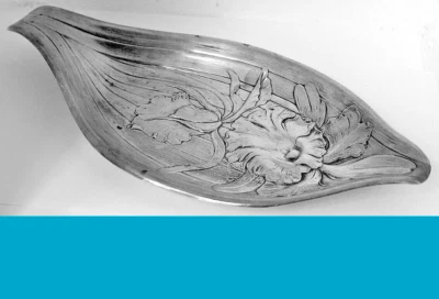 Impresionante PLATO de plata esterlina estilo Art Nouveau patrón de orquídea Wallace Foto 1 de 2