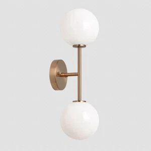 Matteo Lighting W81702AGOP Novo Wall Sconce Aged Gold Brass - Picture 1 of 2