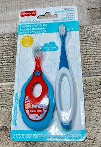 Fisher Price Brush Buddies Toddler Dental Kit 2 Toothbrushes & Teething Ring - Picture 1 of 2