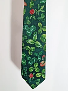 FABRIC FRONTLINE ZURICH Silk seta soie Tie --- Italy Made Green vintage - Picture 1 of 4