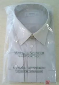 New With Tags St. Michael Men's Size 16in./41cm. Beige Button Down Dress Shirt - Picture 1 of 4