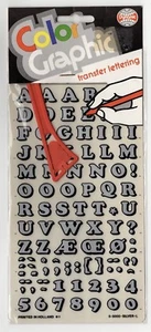 Letras de transferencia gráfica a color vintage años 80 dinámicas con herramienta alfabeto MIP - Imagen 1 de 3