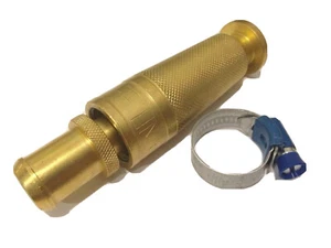 Fire Hose Reel 19mm Brass Nozzle Twist Type with Hose Clamp Jet only - Picture 1 of 5