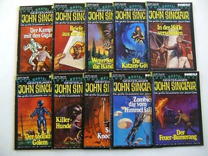 10 x JOHN SINCLAIR - 1. Auflage - 285-294 in Serie -  BASTEI - Bild 1 von 1