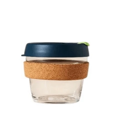 Taza de café de vidrio reutilizable Keepcup verde profundo 12 oz Foto 1 de 4