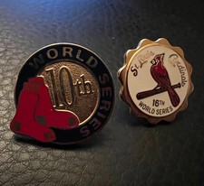 2004 World Series Media Press Pins Boston Red Sox St Louis Cardinals MLB