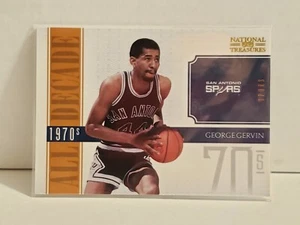 Playoff National Treasures 2010-11 toda la década patio #7 George Gervin 1/25 - Imagen 1 de 3