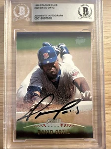 1999 Stadium Club David Ortiz (Big Papi) Hard Signed Autograph Card - Picture 1 of 13