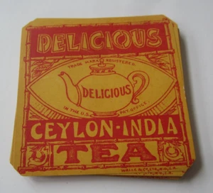 Lotto all'ingrosso di 50 vecchi vintage - DELIZIOSI - Ceylon India - ETICHETTE TÈ - Foto 1 di 1