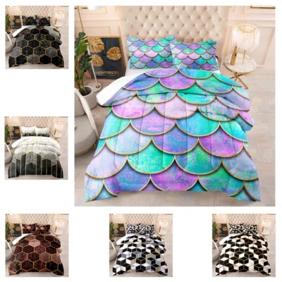 Quilt/Doona/Duvet Cover Set Single/Double/Queen/King Size Bed Pillow Cases - Image 1 of 4