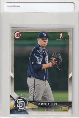 2018 BOWMAN 1ST RC RYAN WEATHERS SAN DIEGO PADRES FIRST ROOKIE DRAFT - S1622 - Image 1 of 2