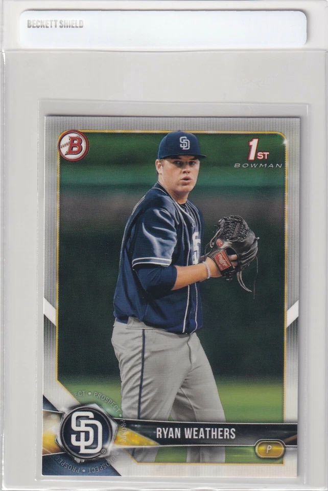 2018 BOWMAN 1ST RC RYAN WEATHERS SAN DIEGO PADRES FIRST ROOKIE (QTY) S4143 - Image 1 of 2