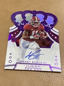 Chronicles Henry Ruggs III 2020 novato Crown Royale automático púrpura sp #/10 Raiders - Imagen 1 de 5