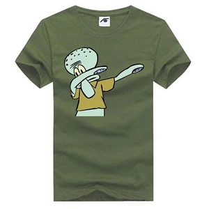 Squidward Dabbing Spongbob Printed Mens T Shirt Childrens Round Neck Top Tees - Imagen 1 de 16