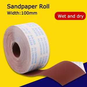Sandpaper Roll 100mm Width Emery Cloth Sanding Abrasive Sheets 80 120-600 Grit - Picture 1 of 12