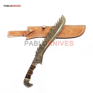 Rare Handmade High Carbon Damascus Steel-Hunting Dragon Gurkha Kukri Knife - Picture 1 of 3