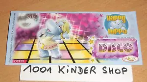 KINDER DE123 DE 123 HAPPY HIPPO BPZ VARIANTE NEUTRAL - Photo 1/1