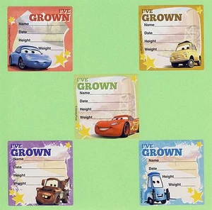 10 Disney Cars I've Grown - Height and Weight - Large Stickers - Party Favors - Picture 1 of 1