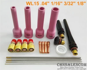 20 pcs TIG Welding Torch Stubby Gas Lens Kit WP-17/18/26 Series WL15 76mm Nozzle - Picture 1 of 5