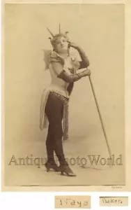 Actress Naya in fantastic insect dress costume antique albumen theater photo - Picture 1 of 1