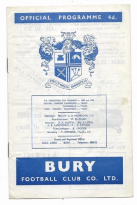 1963/64 Division 2 - BURY v. NEWCASTLE UNITED - Image 1 of 2