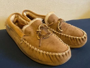 Men's L.L.Bean Wicked Good Moccasin Slippers size 12 - Picture 1 of 6