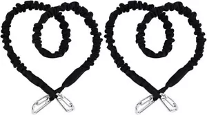 2 Pcs Bungee Dock Line Marine Mooring Rope with 2 Stainless Steel Clips 36" Long - Picture 1 of 10