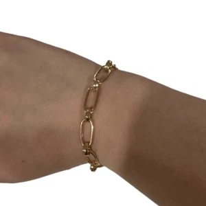 Erica Lions Gold Tone Oval Toggle Clasp Bracelet - Picture 1 of 3