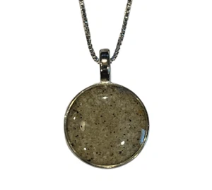 Dune Jewelry Cape Cod Beach Sand Sterling Silver Round Pendant& 20" SS Necklace - Picture 1 of 6