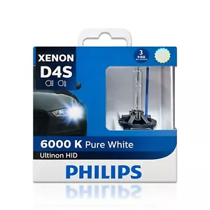Philips D4S ULTINON 6000K HID Xenon Headlight Bulbs | 42402WX | Pack of 2 - Picture 1 of 8