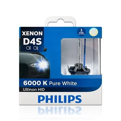 Philips Ultinon D4S HID Xenon Headlight Bulbs 42402WXX2 35W 6000K - Pack of 2 - Image 1 of 4