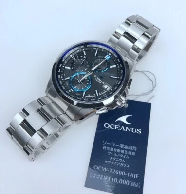 Casio OCEANUS 钛 太阳能模拟 收音机 男士手表 OCW-T2600-1AJF — 第 1/3 张图片