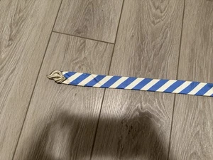 J Crew Damen M "Critter" Muschel Seide "Krawatte" Gürtel Riemen Rep Streifen Gürtel blau - Bild 1 von 4